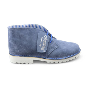 Polacchine Vibram in camoscio jeans