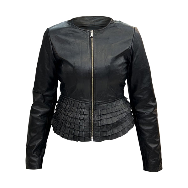 Giacca da donna in pelle nero