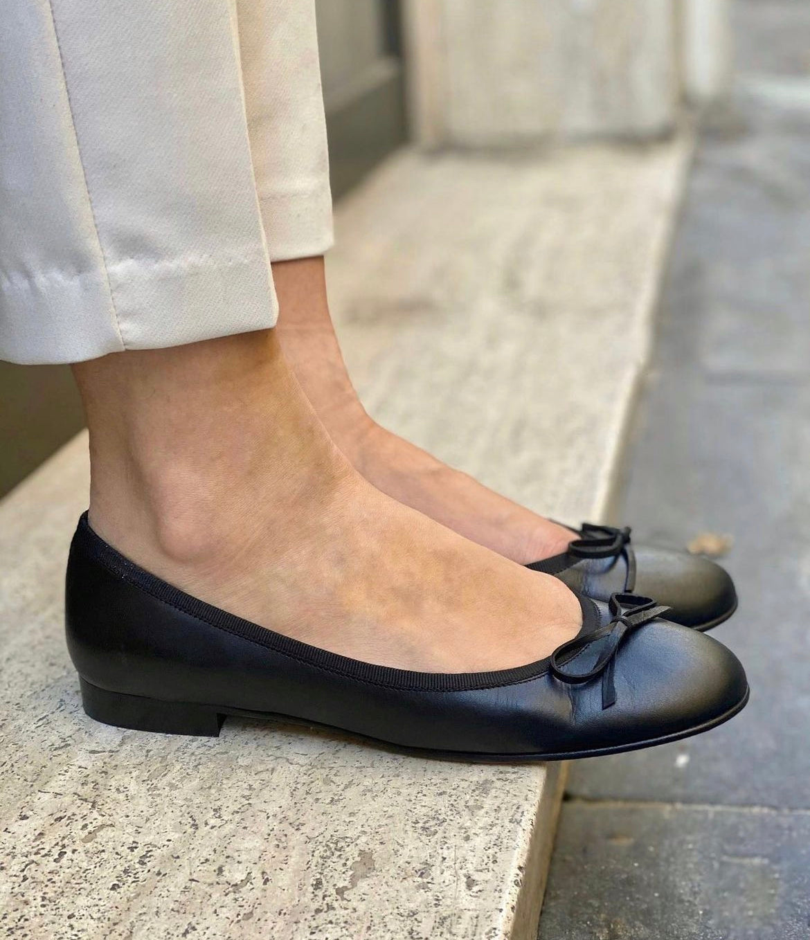 Ballerine in nappa nere