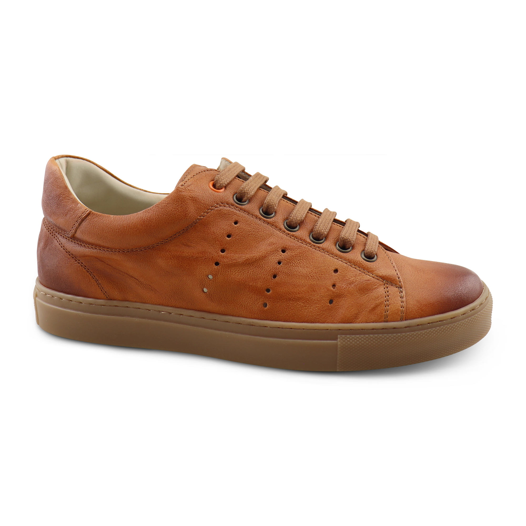 Sneakers cuoio in pelle