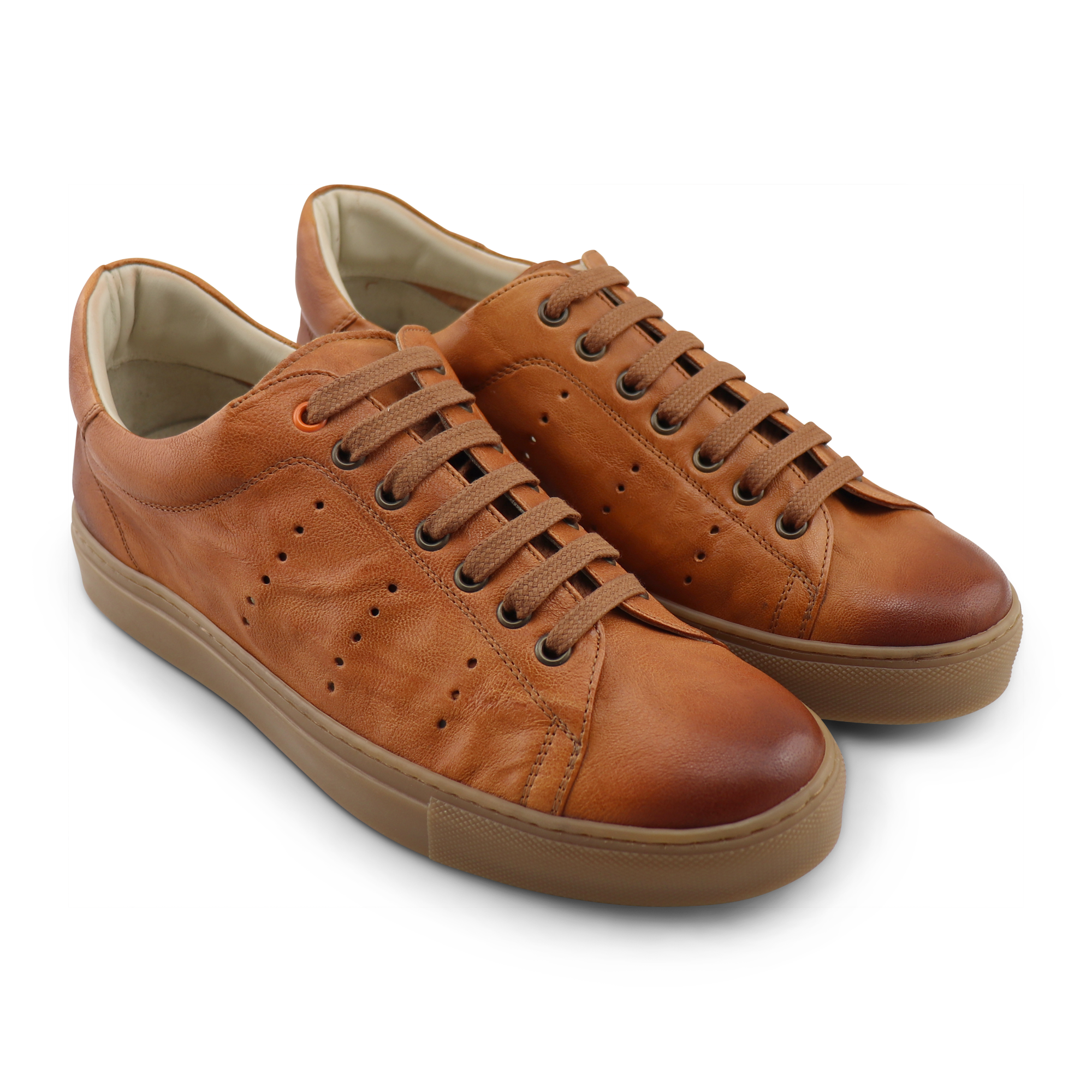 Sneakers cuoio in pelle