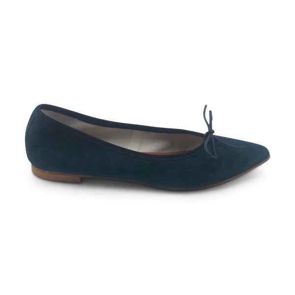 Ballerine in camoscio blu navy