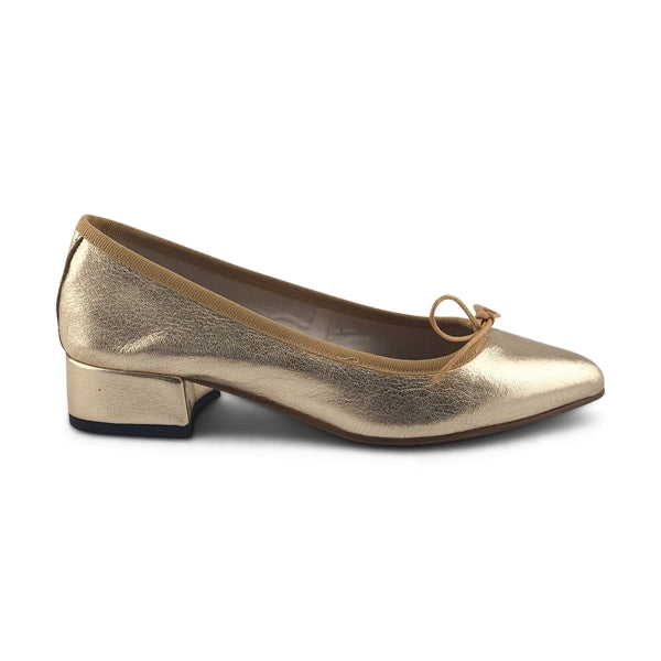 Ballerine in pelle laminata oro