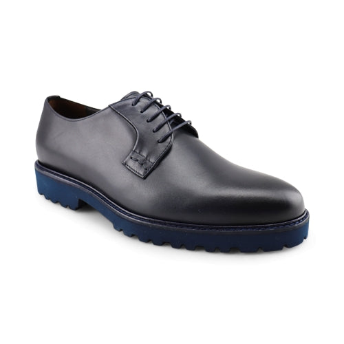 Scarpe Derby in pelle blu