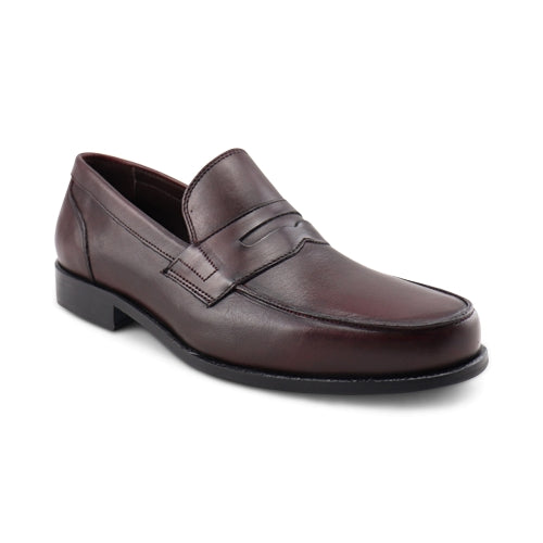 Mocassini da uomo in pelle bordeaux