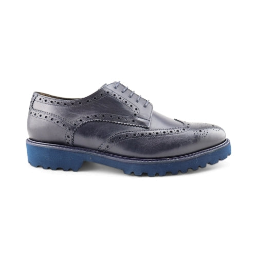 Scarpe Derby in pelle blu