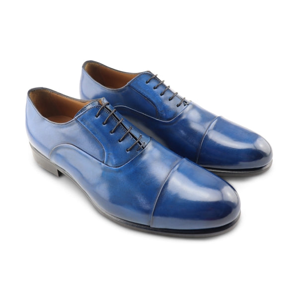 Scarpe Francesine in pelle blu chiaro