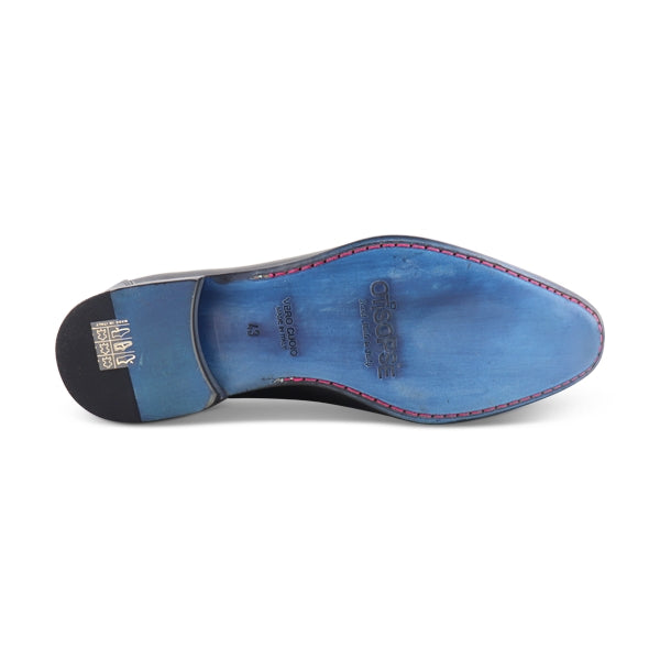 Slipper con suola in cuoio cucita