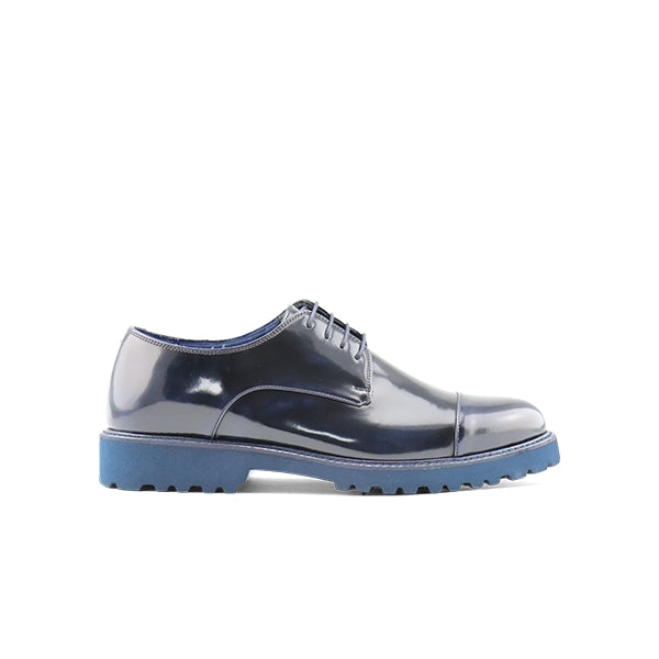 Scarpe derby in pelle blu