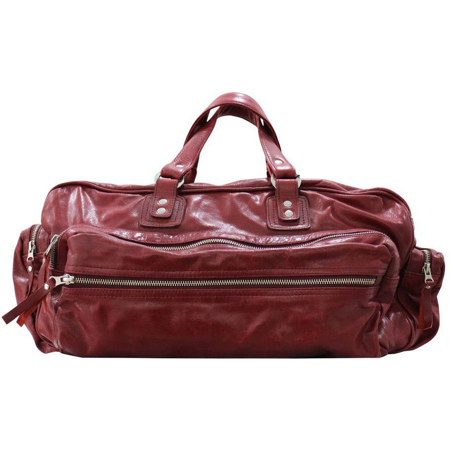 Borsone unisex in pelle bordeaux 